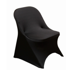 Black - Folding Spandex Chair Cover 