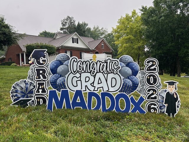 Congrats Grad - Navy & Gray