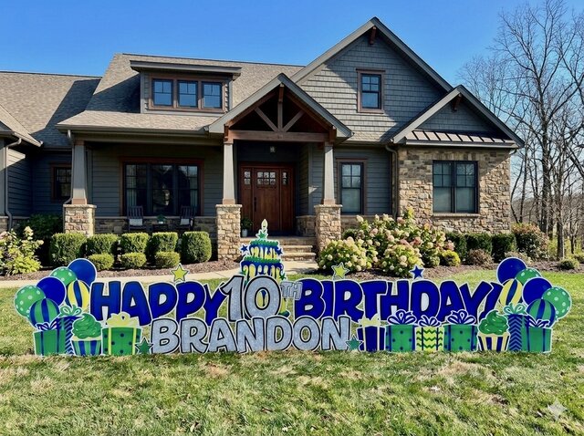 longerbluegreenyellowbirthdayyardsign