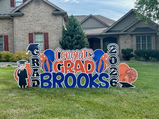 Congrats Grad - Orange & Blue