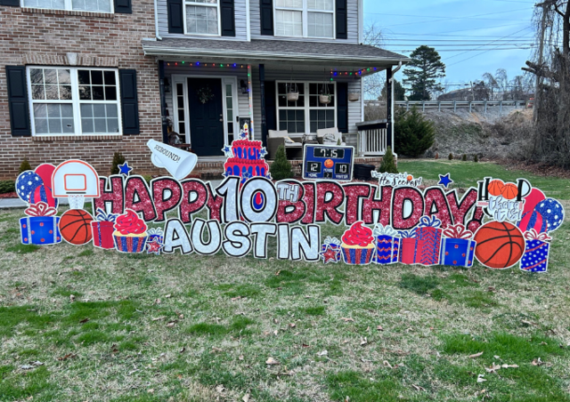 Basketball Birthday Yard Sign