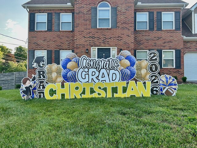 Congrats Grad - Blue & Gold