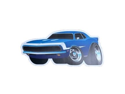 Extra - Blue Muscle Car