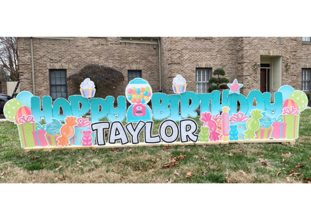 Candyland Birthday Yard Sign