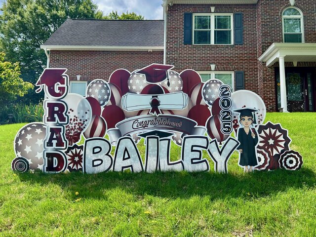 Graduation Sign - Maroon