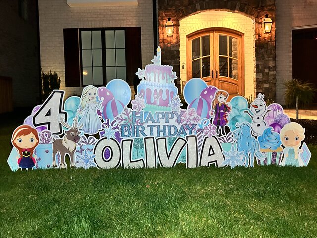 Frozen Birthday Yard Sign