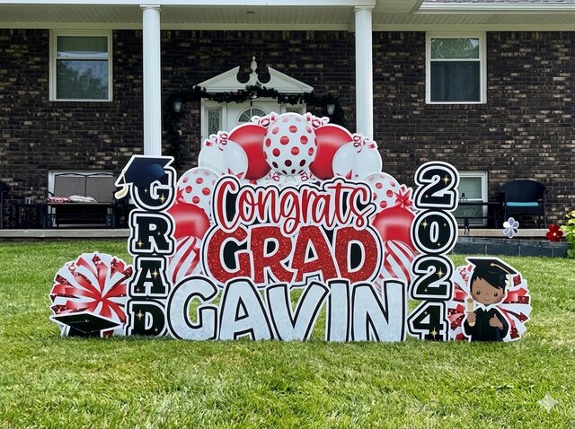 Congrats Grad - Red & White
