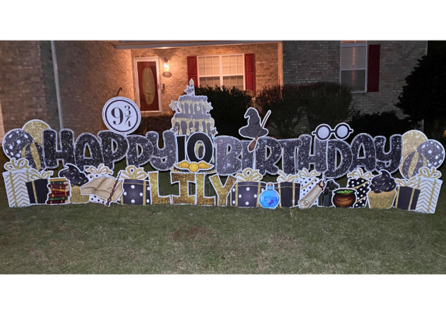 Harry Potter Birthday Yard Sign