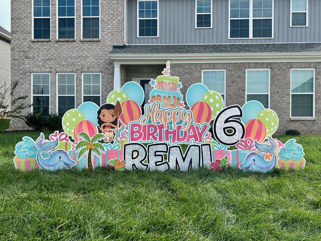 Moana Birthday Yard Sign