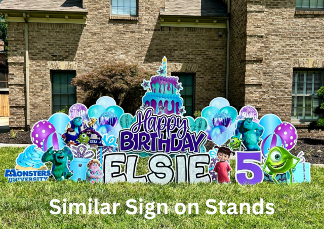 Monster's Inc Indoor Birthday Sign