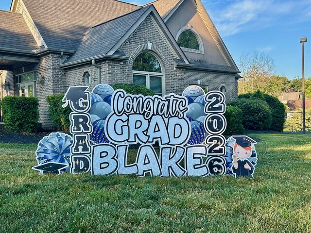 Congrats Grad - Navy & Gray