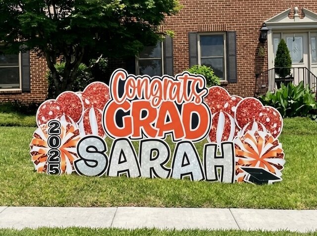 Congrats Grad - Orange & White