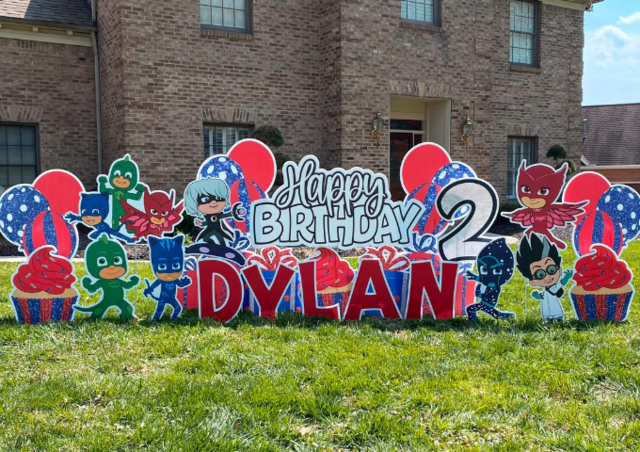 PJ Masks Birthday Yard Sign