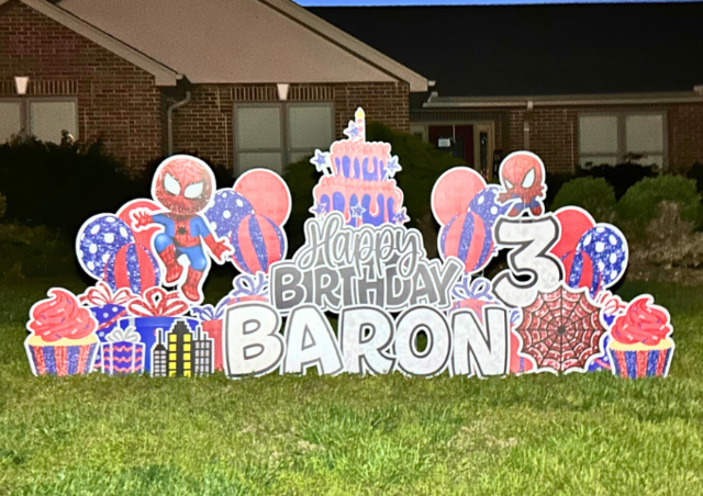 Spider-Man Birthday Yard Sign