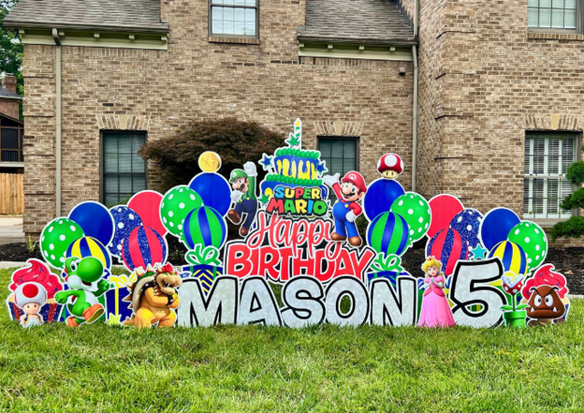 Super Mario Birthday Yard Sign