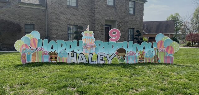 Tiki Birthday Yard Sign