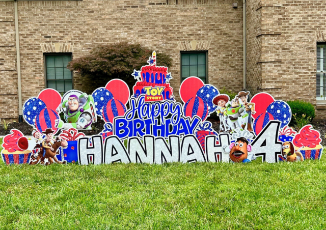 Toy Story Blue/Red Birthday Yard Sign