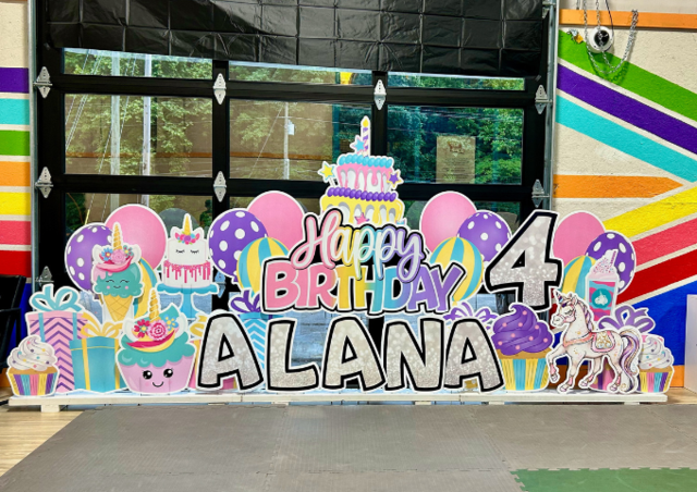 Unicorn Indoor Birthday Sign