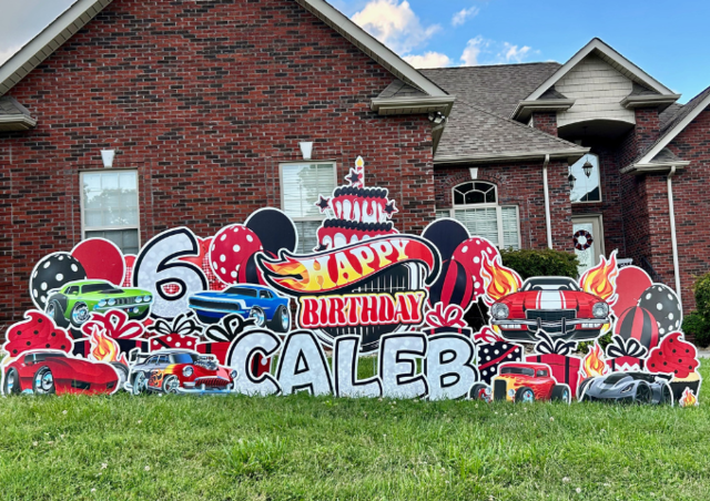 Hot Wheels Birthday Yard Sign