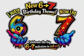 I Was 6 Now I'm 7 Theme Yard Sign