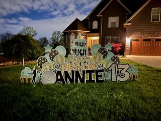 Aqua Black & Gold Birthday