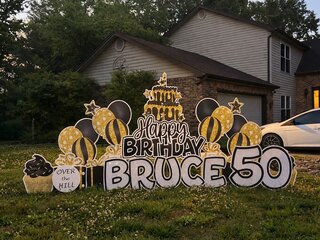 Black, Gold, & White Birthday