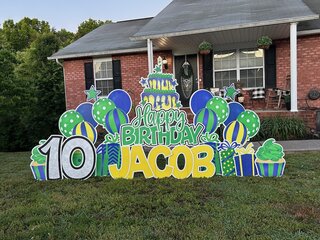 Blue, Green, & Yellow Birthday