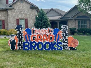 Orange & Blue Congrats Grad
