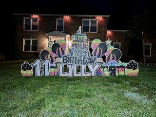 Black & Rainbow Glitter Birthday