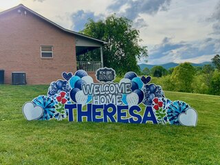 Navy, Blue, & White Welcome Home