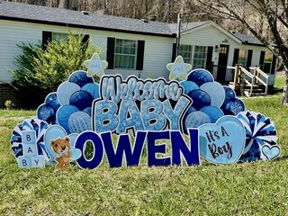 Navy, Blue, & White Baby Indoor Sign