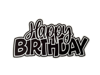 Black HAPPY BIRTHDAY
