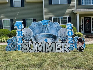 Columbia Blue & White Congratulations Grad