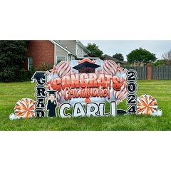 Orange & White Congrats Graduate