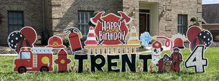 Fire Fighter Birthday Sign