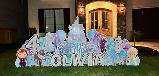 Frozen Birthday Yard Sign