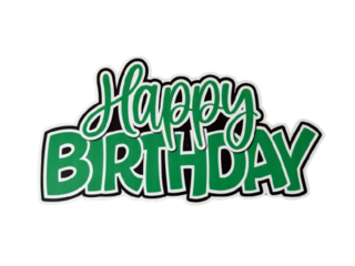 Green HAPPY BIRTHDAY