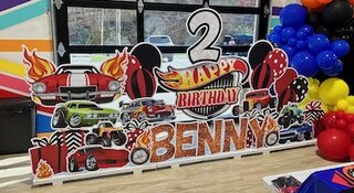 Hot Wheels Indoor Birthday Sign