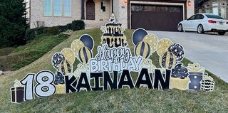 Black, Gold, & White Small Yard Sign