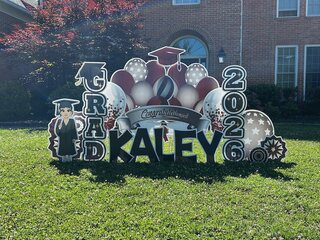 Maroon, White, & Gray Congratulations Grad