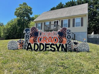 Orange & Black Congrats Grad