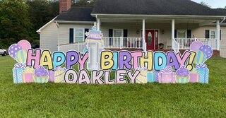 Pastel Birthday Yard Sign