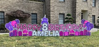 Pink & Purple Birthday Yard Sign
