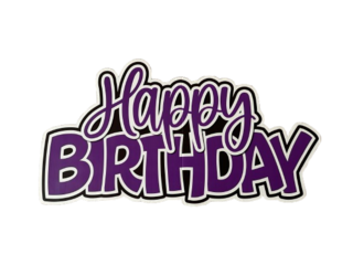 Purple HAPPY BIRTHDAY