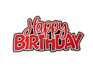 Red HAPPY BIRTHDAY