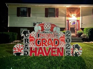 Red & White Congrats Grad