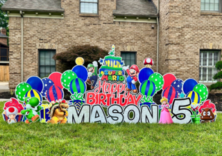 Super Mario Birthday Yard Sign