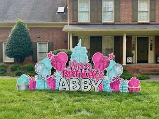 Teal, Silver, & Pink Birthday