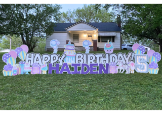 Unicorn Birthday Yard Sign