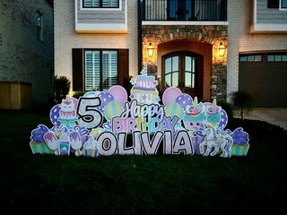 Unicorn Theme Yard Sign